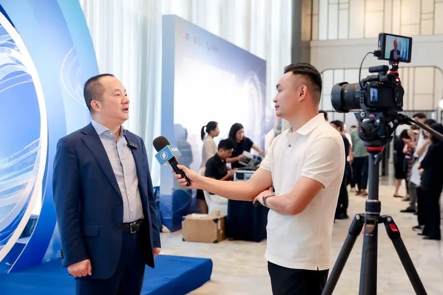 Media interviews on site