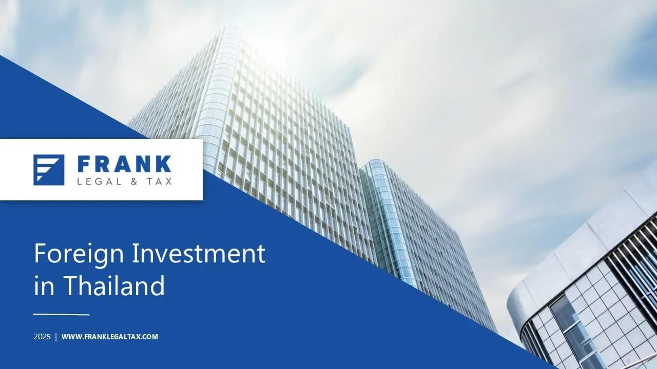 Foreign Investment in Thailand: Market Opportunities and Legal Framework
