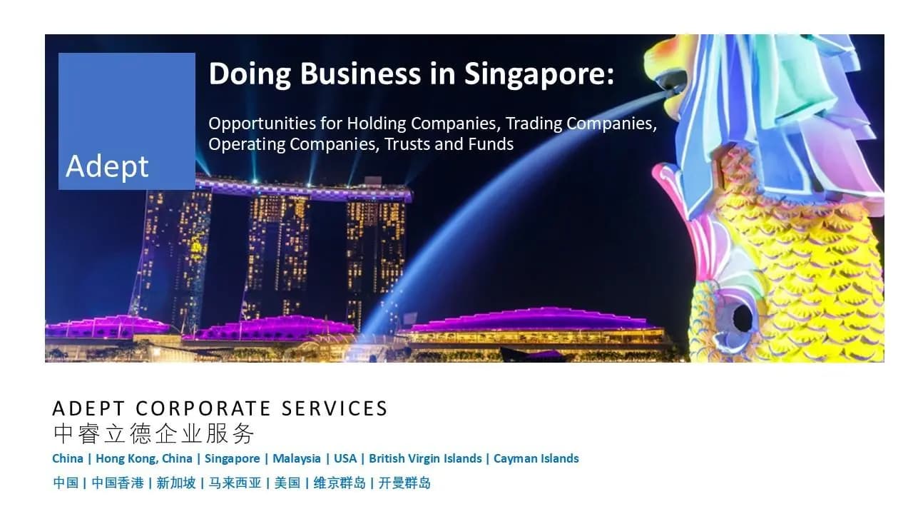 Doing Business in Singapore: Investment, Corporate Structuring, and Tax Incentives